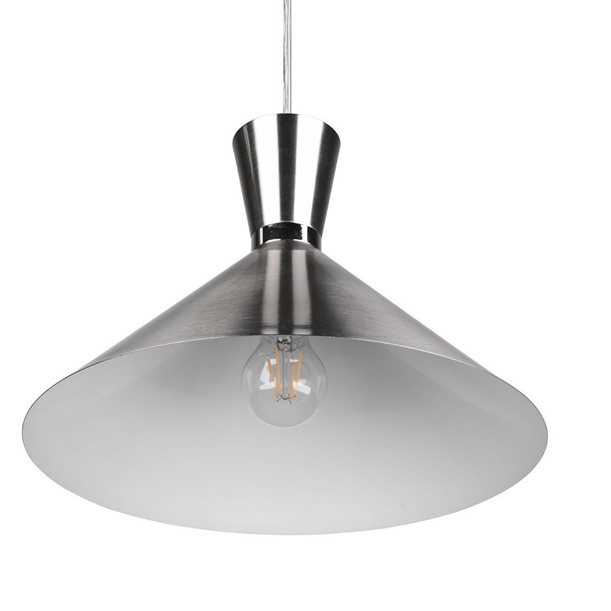 HÄNGELEUCHTE Metall Silber Matt - Silberfarben, Metall (35/35/150cm)