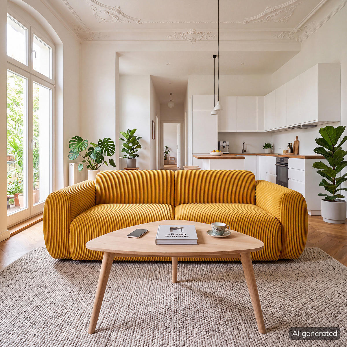COUCHTISCH - Massivholz - Buchefarben, Holz/Buchenholz (50/70/36cm) - home24