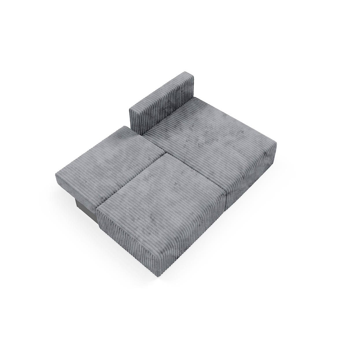 ECKSOFA Angela 3 Sitzplätze Dunkelgrau - Grau, Holz (210/149cm) - Petits-meubles