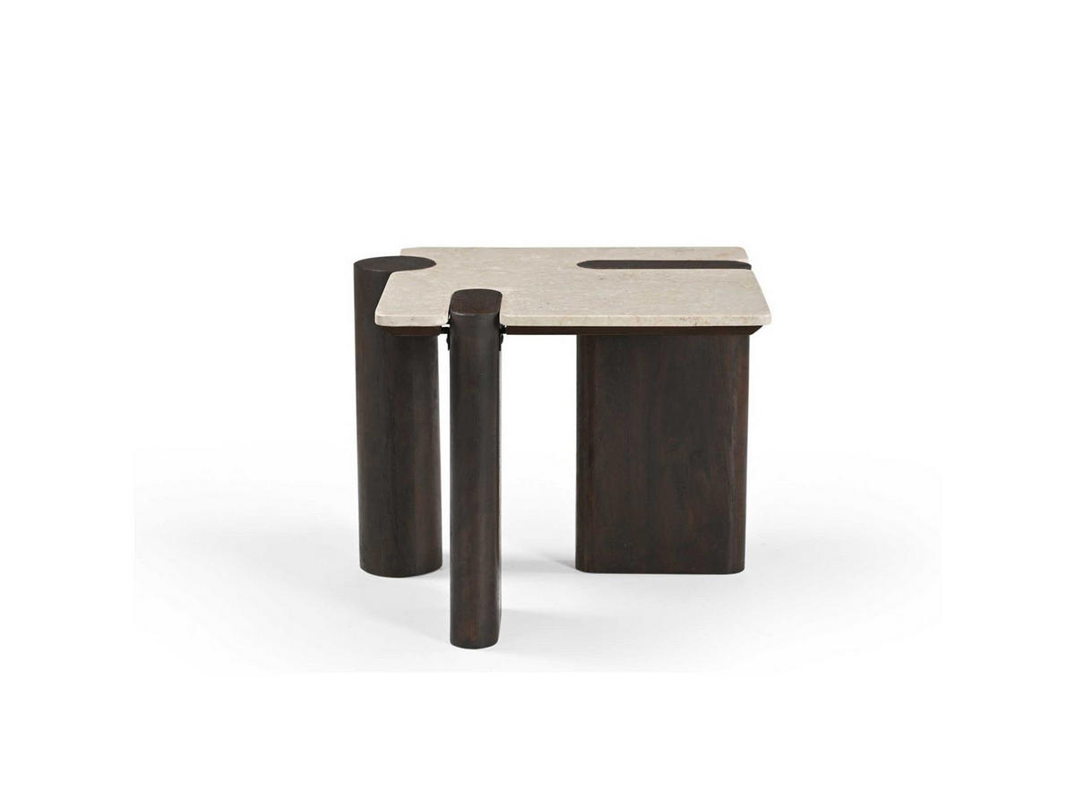 COUCHTISCH Maeve Mangoholz 57 cm / 50 cm Dunkelbraun - Dunkelbraun, Holz (50/57/45cm) - Villa Möbel