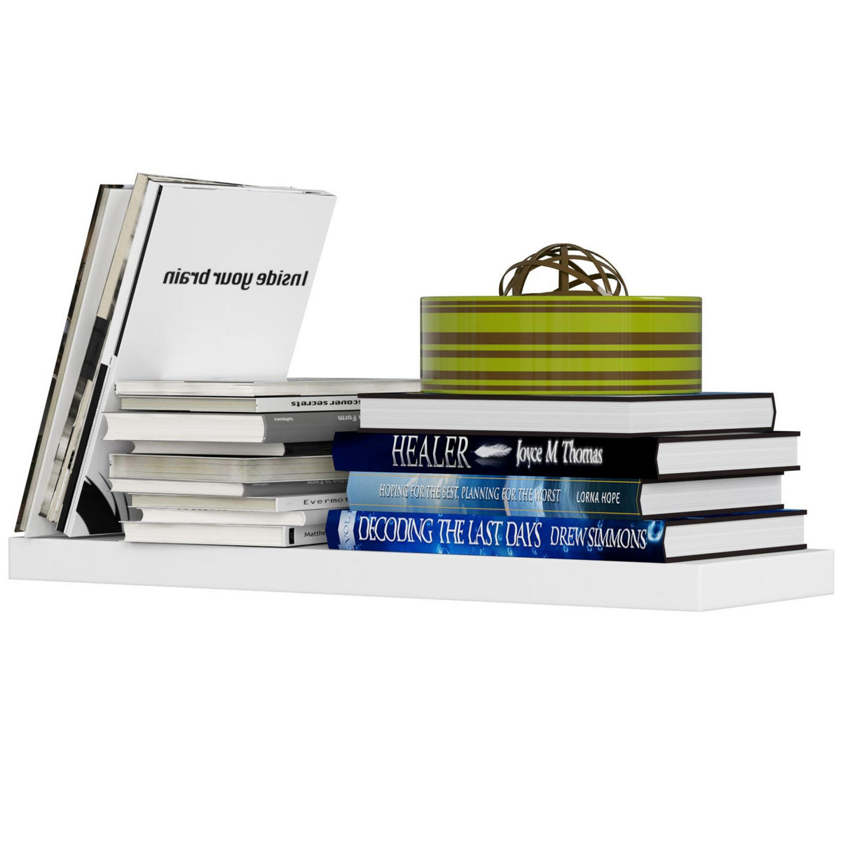 WANDREGAL Weiß 60x20x3.2 cm - Weiß, Holzwerkstoff (60/3.2/20cm) - Akord