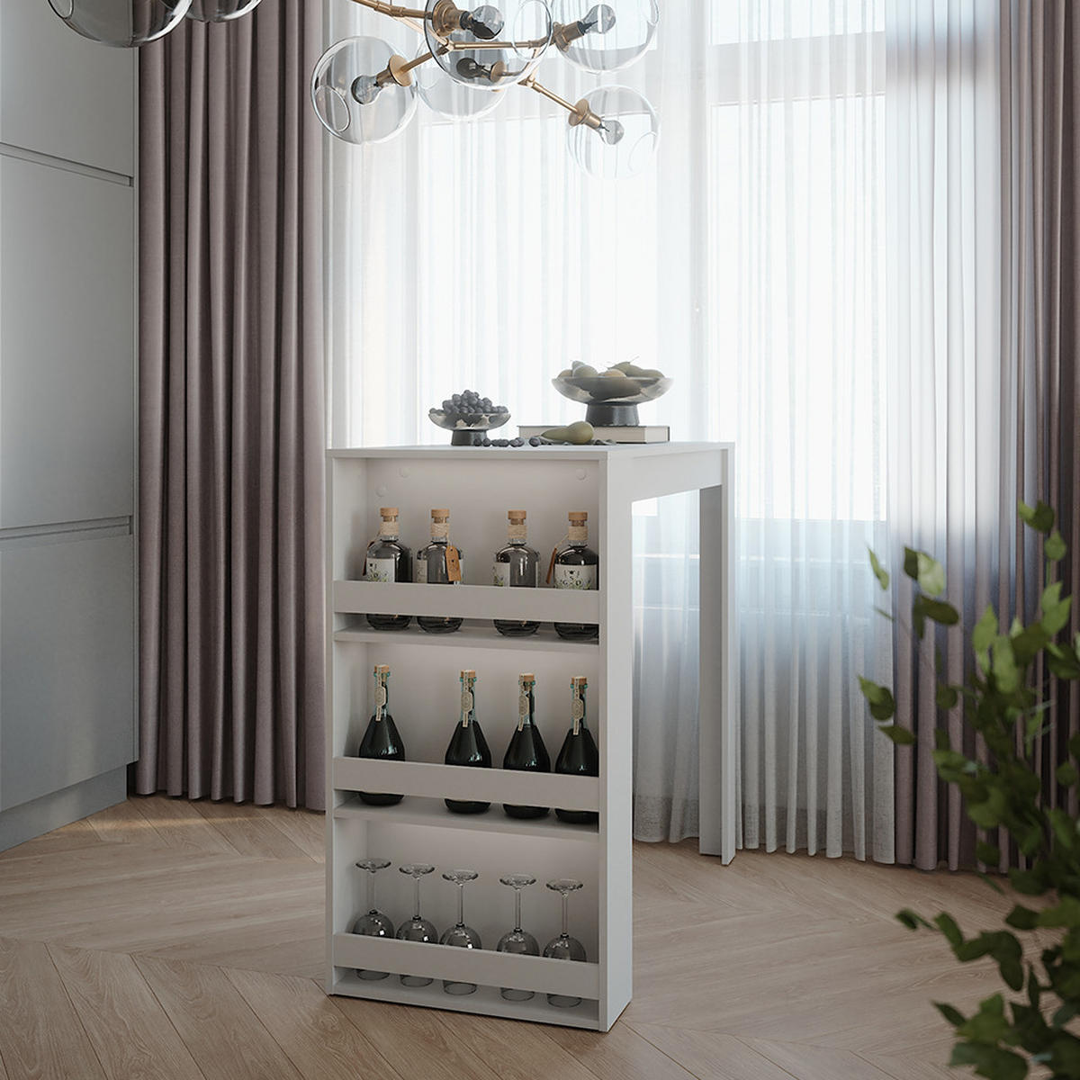 BARTISCH Repose Weiß 57 x 117 cm - Weiß, Holzwerkstoff (117/57/106cm) - Vicco