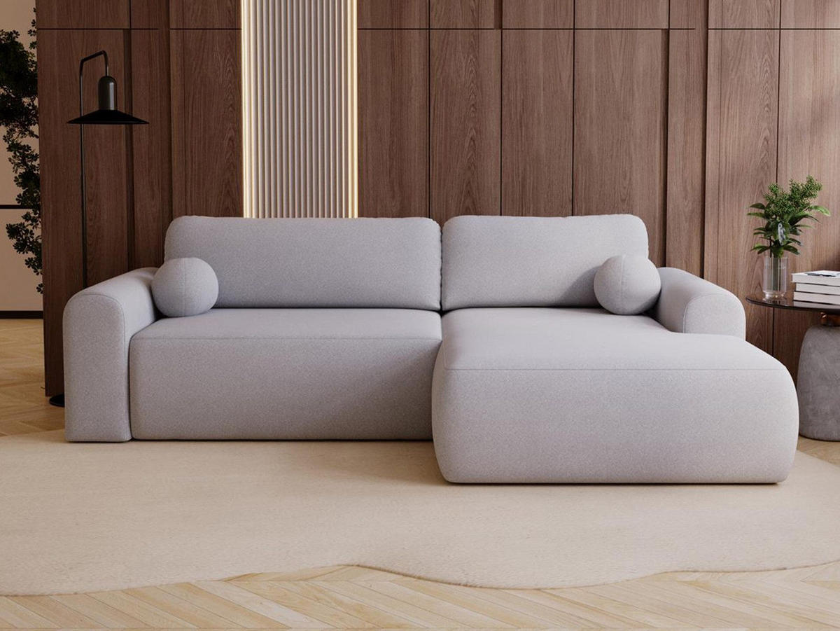ECKSOFA grau rechts AURA - Grau, Holzwerkstoff (257/177cm) - Compleo24