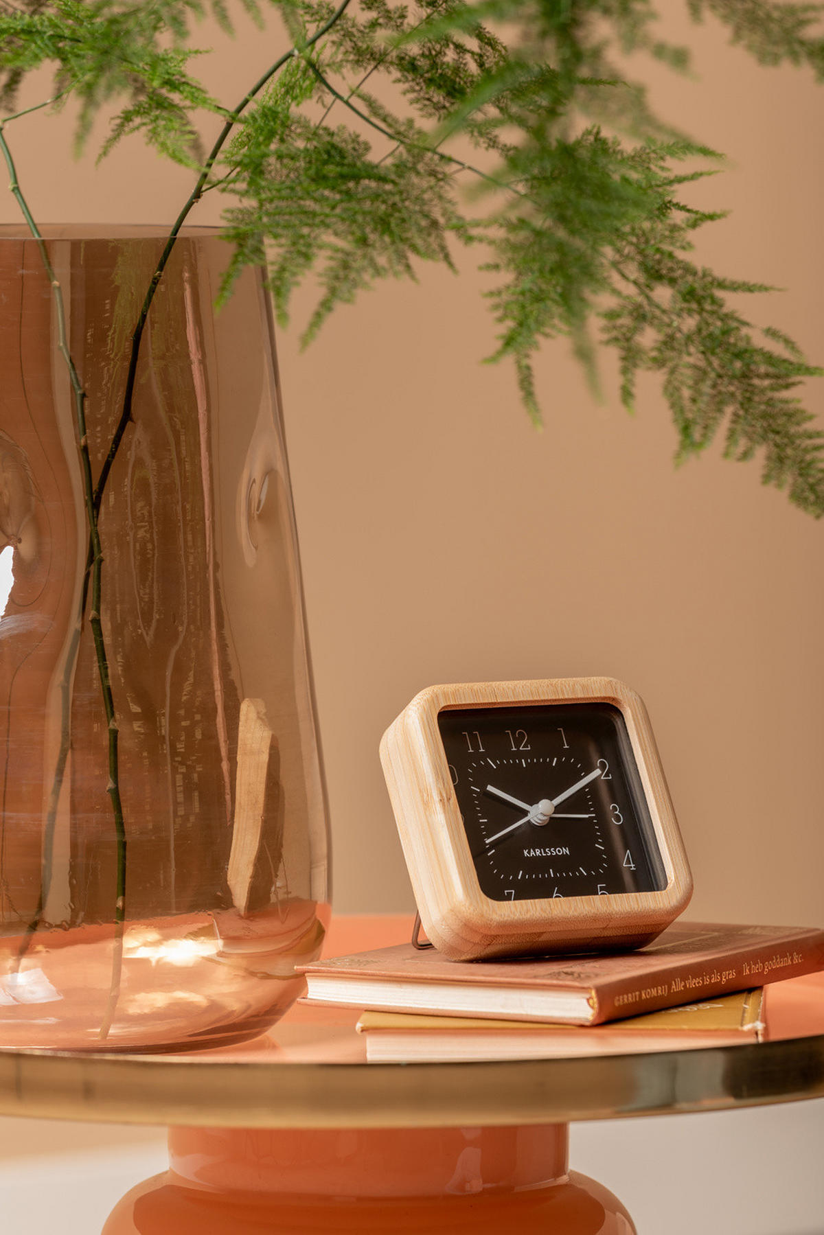 WECKER Bambusgehäuse Neat 9/9 cm - Schwarz, Naturmaterialien (9/9/4.3cm)