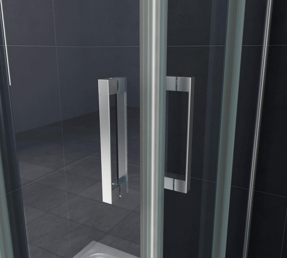 DUSCHKABINE TELA Klar 100 x 100 x 195 cm 8 mm ESG - Klar, Glas (100/100/195cm) - Glasdeals