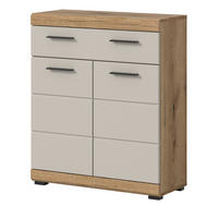 BADKOMMODE Sand Kashmir, Evoke Eiche, Badschrank mit viel Stauraum - Kaschmir/Eichefarben, Holzwerkstoff/Kunststoff (74/88/31cm) - Inn.Furn