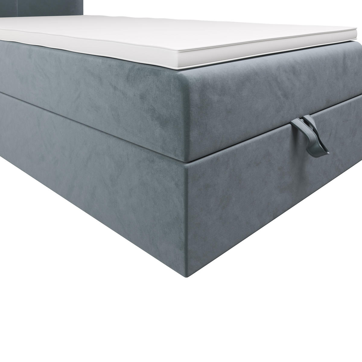 BOXBETT ALTEA 90x200 Monolith 72, mit Matratze H3, Bonell und Topper, Blau - Blau, Holz/Kunststoff (90/200cm) - Bedante