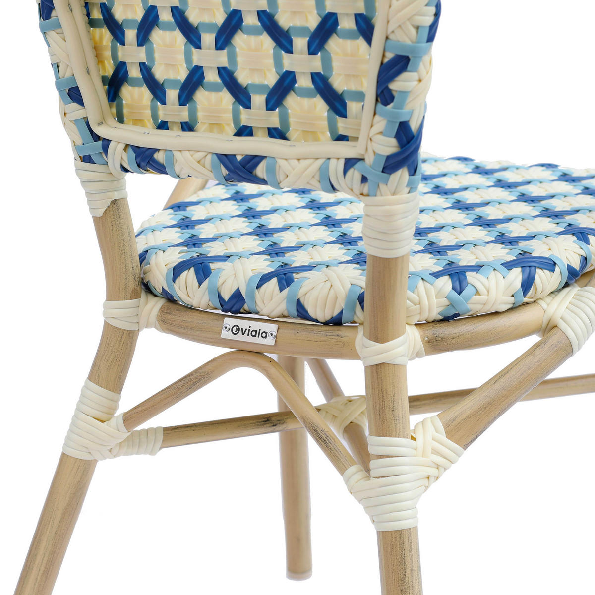GARTENSTUHL, Blau - Blau, Holz (60/82/57cm) - Oviala