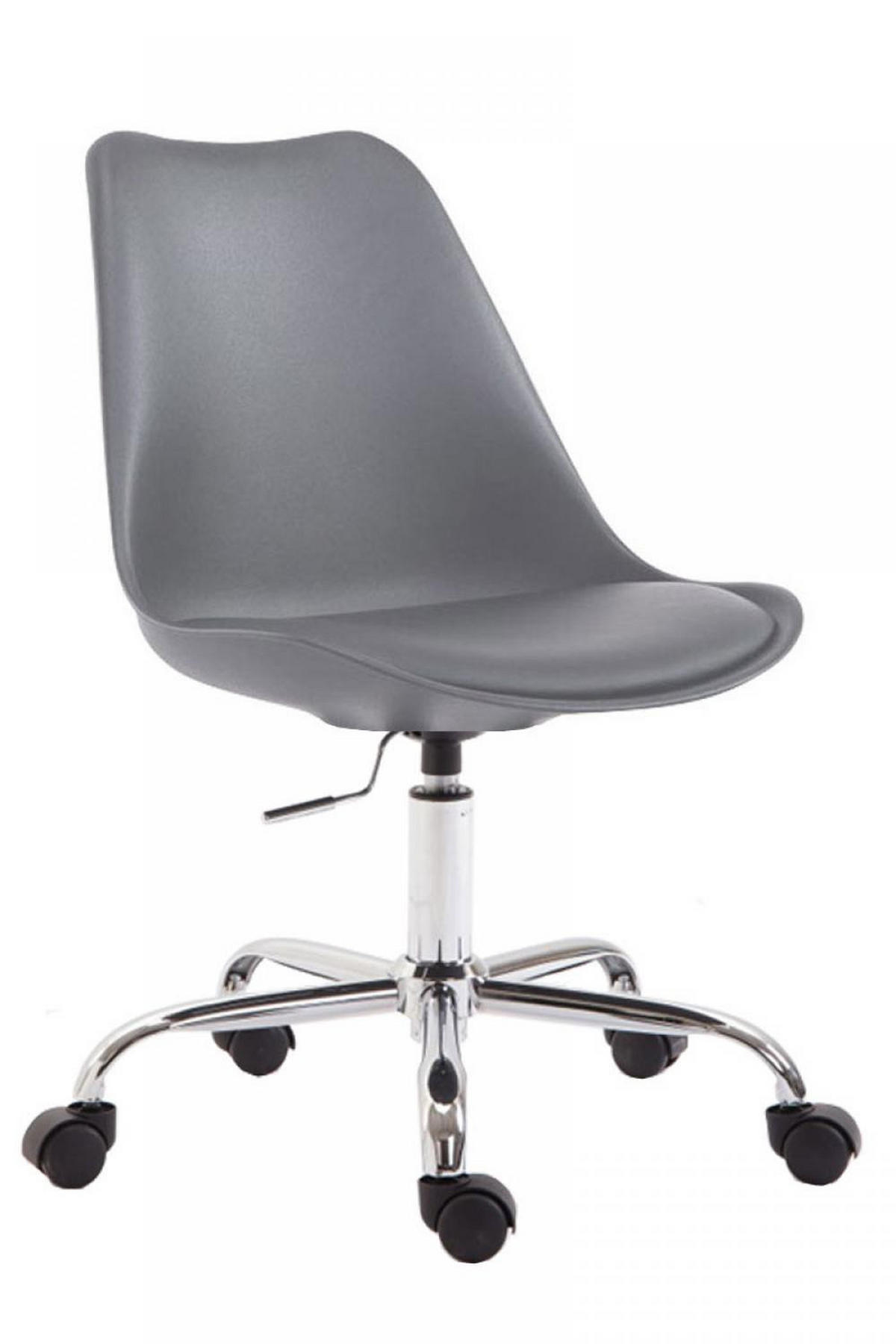 DREHSTUHL Kunststoff Grau - Chromfarben/Grau, Kunststoff/Metall (48/81/54cm) - CLP