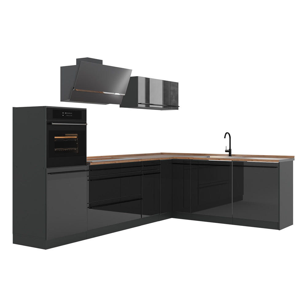Vicco Eckküche Anthrazit, Anthrazit 287x206.8x60 cm