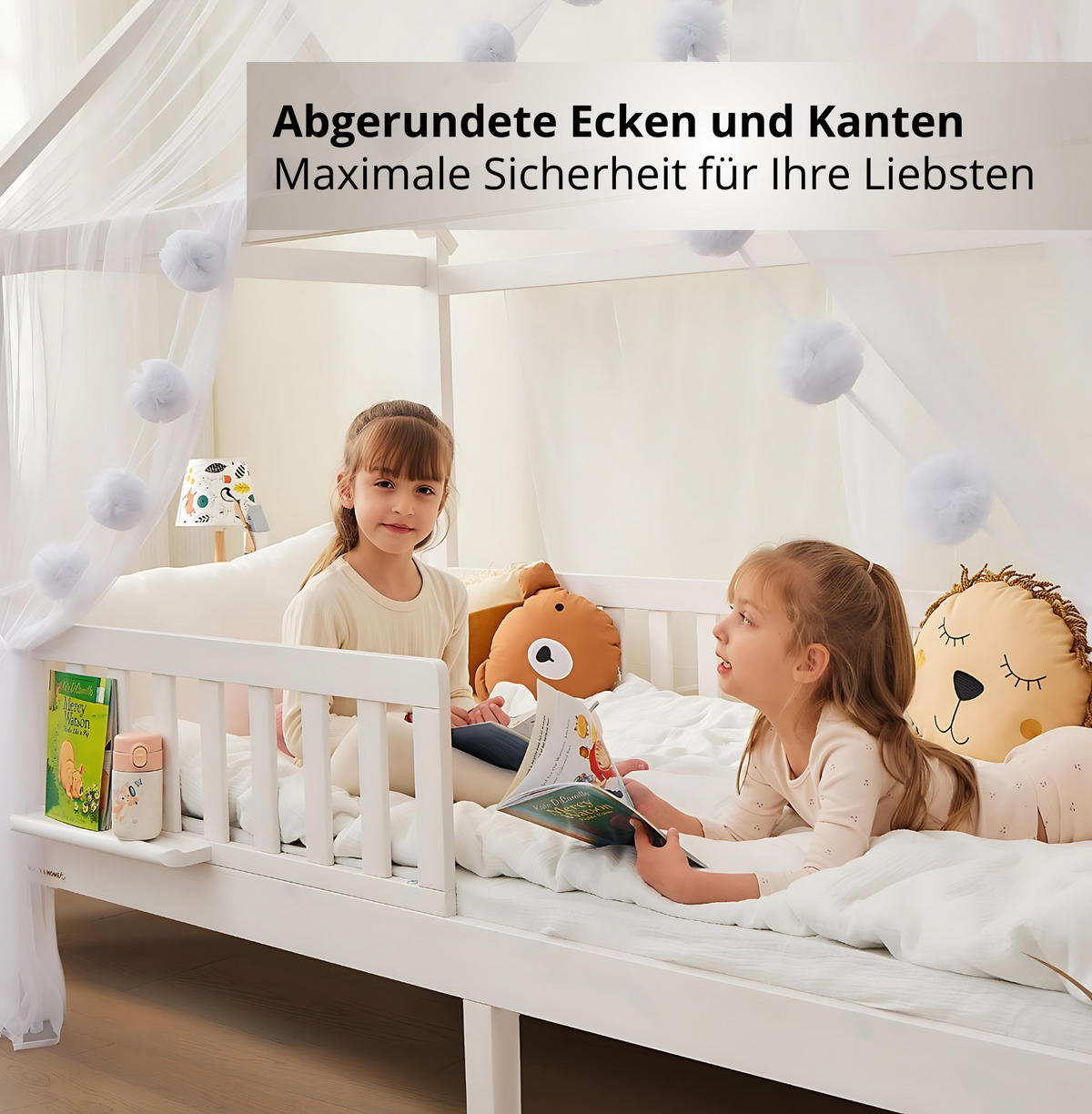 HAUSBETT CLOUD - Weiß, Holz (90/200cm) - Alavya Home