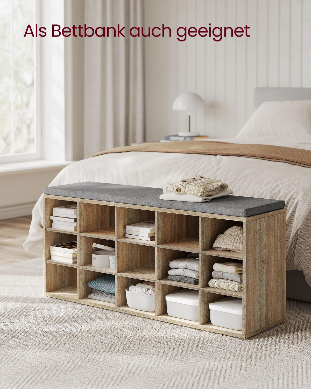 SCHUHREGAL JUBA - Zwetschgeholzfarben, Holzwerkstoff (105/48/30cm) - Hansiro