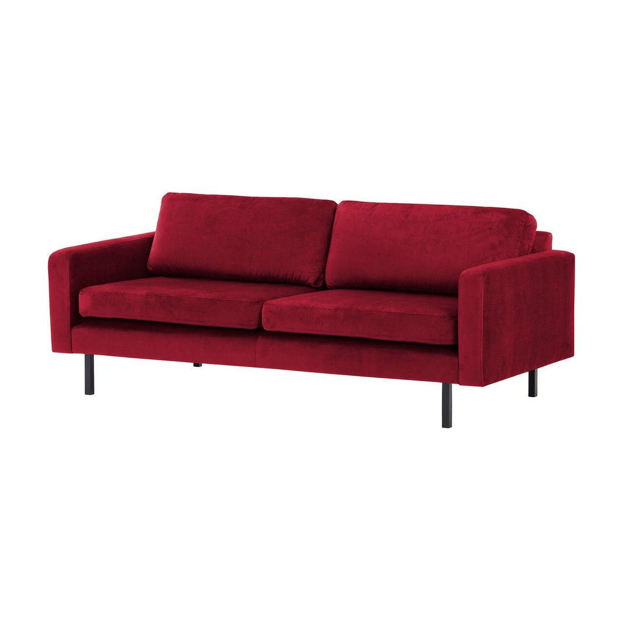 DREISITZER-SOFA Lioni-Kronos 2 - Rot, Holz/Textil (200/84/94cm)