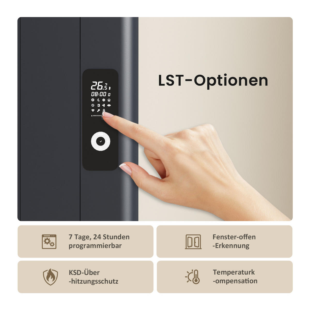 HEIZKÖRPER Anthrazit 160/36,2/6 cm - Anthrazit, Metall (36/160/6cm) - EMKE