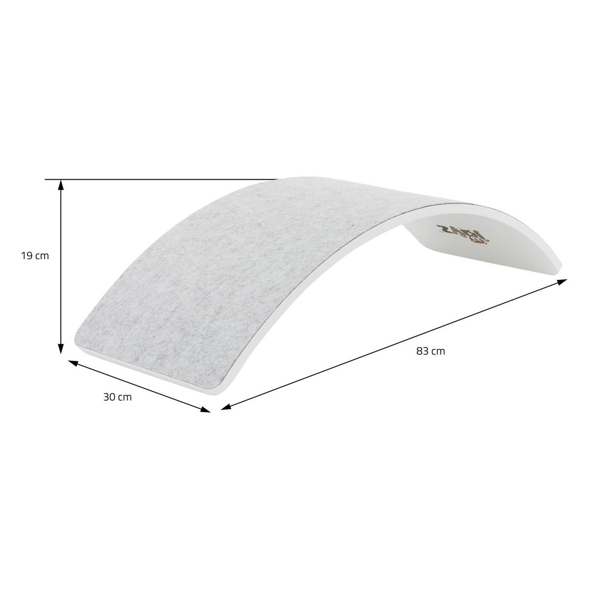 BALANCE BOARD - Grau, Holzwerkstoff (30/83cm) - Joyz