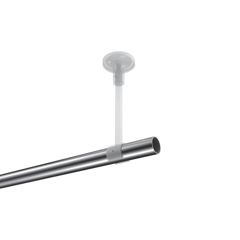Thumbnail - Interdeco Gardinenstange, Chrom, Weiß, Metall, 280 cm, Wohntextilien, Gardinen & Vorhänge, Gardinen-Stangen