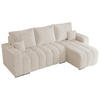 ECKSOFA KIRASSO L Beige Cord - Beige/Grau, Textil (245/147cm) - MKS