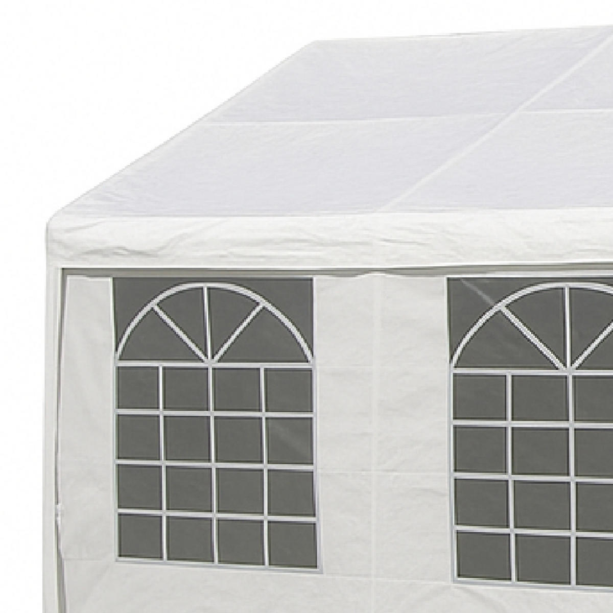 DACHPLANE Livingston - Zeltabdeckung für 4x10 Meter, PVC weiss 480g/m². BxTxH: 100x400x310 cm - Weiß, Kunststoff (100/0.3/400cm) - TPFGarden