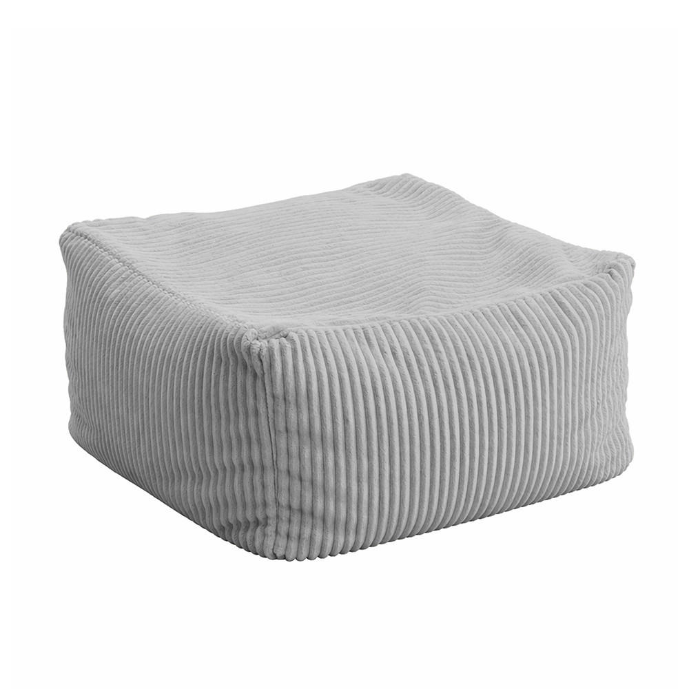 SITZSACK COZY - Hellgrau, Nur Hocker - Hellgrau, Textil (44/44/22cm) - Home Deluxe