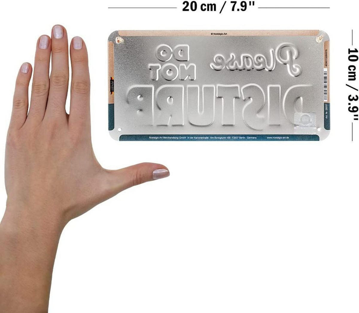 HÄNGESCHILD 10/20 cm Achtung Do Not Disturb - Multicolor, Metall (20/10/0.2cm) - Nostalgic-Art