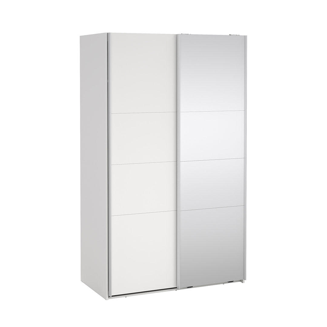 SCHIEBETÜRENSCHRANK, Catania, Weiß, Holzwerkstoff, 119 x 67 x 201 cm - Weiß, Holzwerkstoff (119/201/67cm) - ebuy24