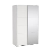 SCHIEBETÜRENSCHRANK, Catania, Weiß, Holzwerkstoff, 119 x 67 x 201 cm - Weiß, Holzwerkstoff (119/201/67cm) - ebuy24