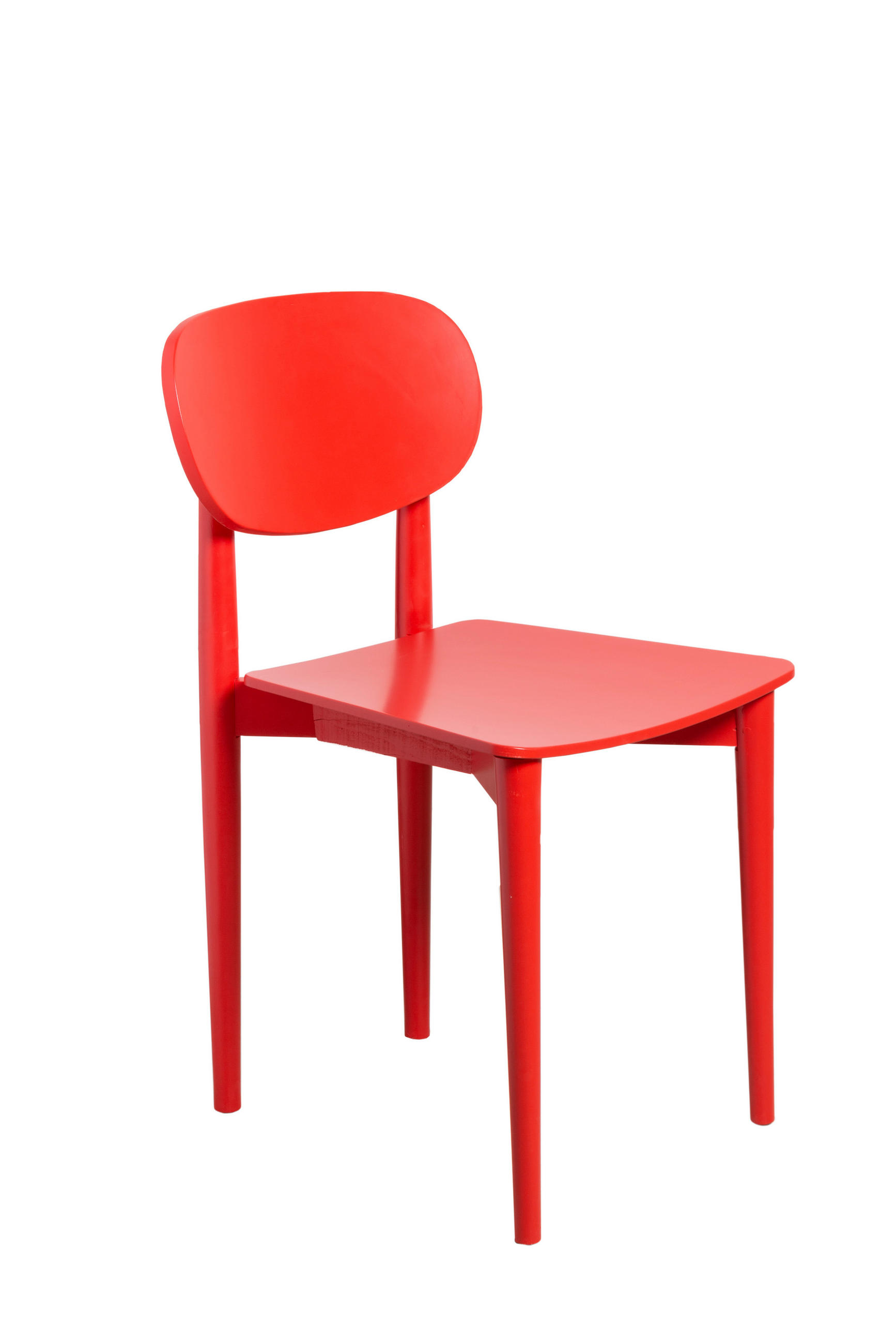 STUHL aus massivem Buchenholz in flammenrot SANDRO - Rot, Holz (43/80/50cm) - RNT By Really Nice Things