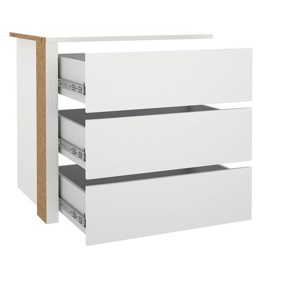 SCHUBLADENEINSATZ, Catania, Weiß, Holzwerkstoff, 70 x 55 x 72 cm - Weiß, Holzwerkstoff (70/72/55cm) - ebuy24
