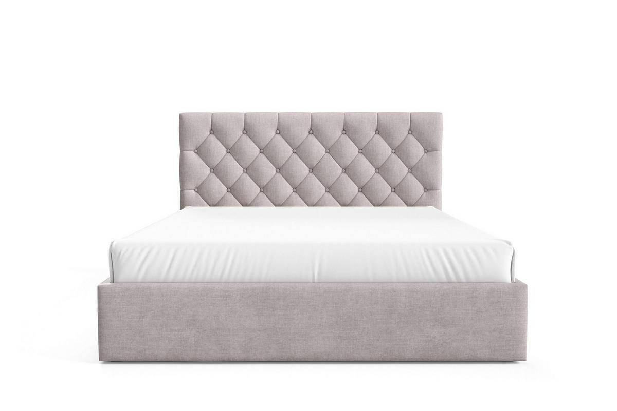 POLSTERBETT BEZA IV - Dunkelbeige - Hellbraun, Holz/Textil (140/200cm) - AN-Moebel 4u