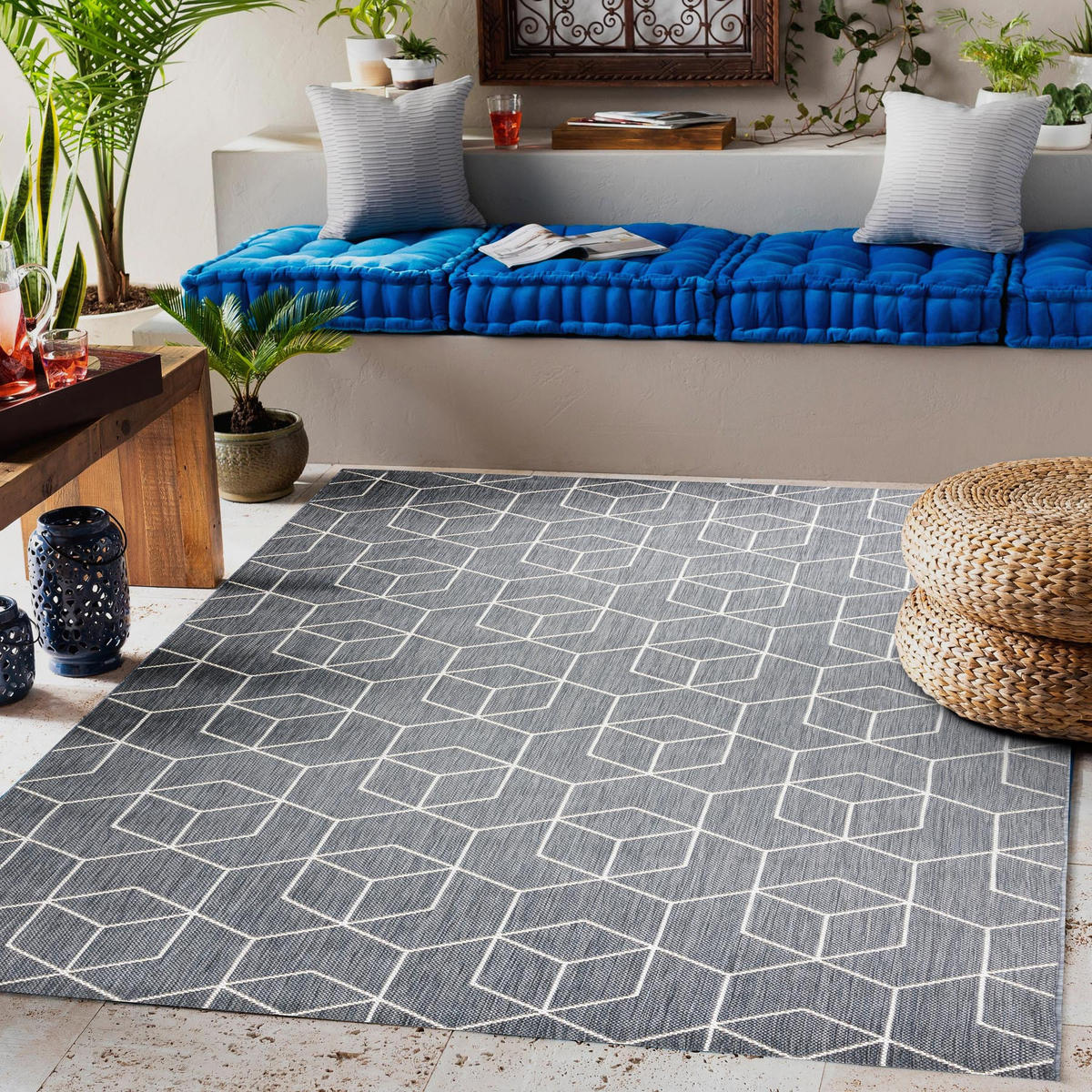 TEPPICH Flat 120/170 cm - Grau, Textil (120/170cm) - rugsX