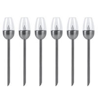 LED AUSSENLEUCHTE Metall Schwarz 6er Set - Schwarz, Metall (6/6/38cm)