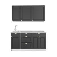 SAMOSTATNÁ KUCHYŇA Fame-Line, Antracitovo-zlatý vidiecky dom/biely, 150 cm, AP Marble - biela/antracitová, kompozitné drevo (150/82/60cm) - Vicco