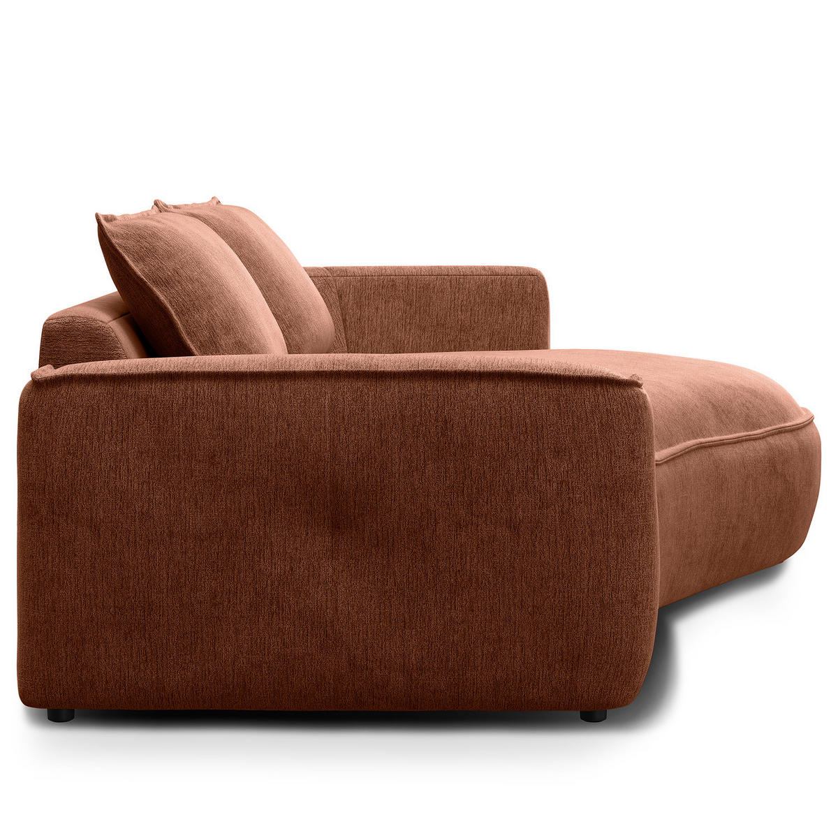 2,5-SITZER SOFA - Beige/Schwarz, Kunststoff/Textil (217/82/146cm) - home24