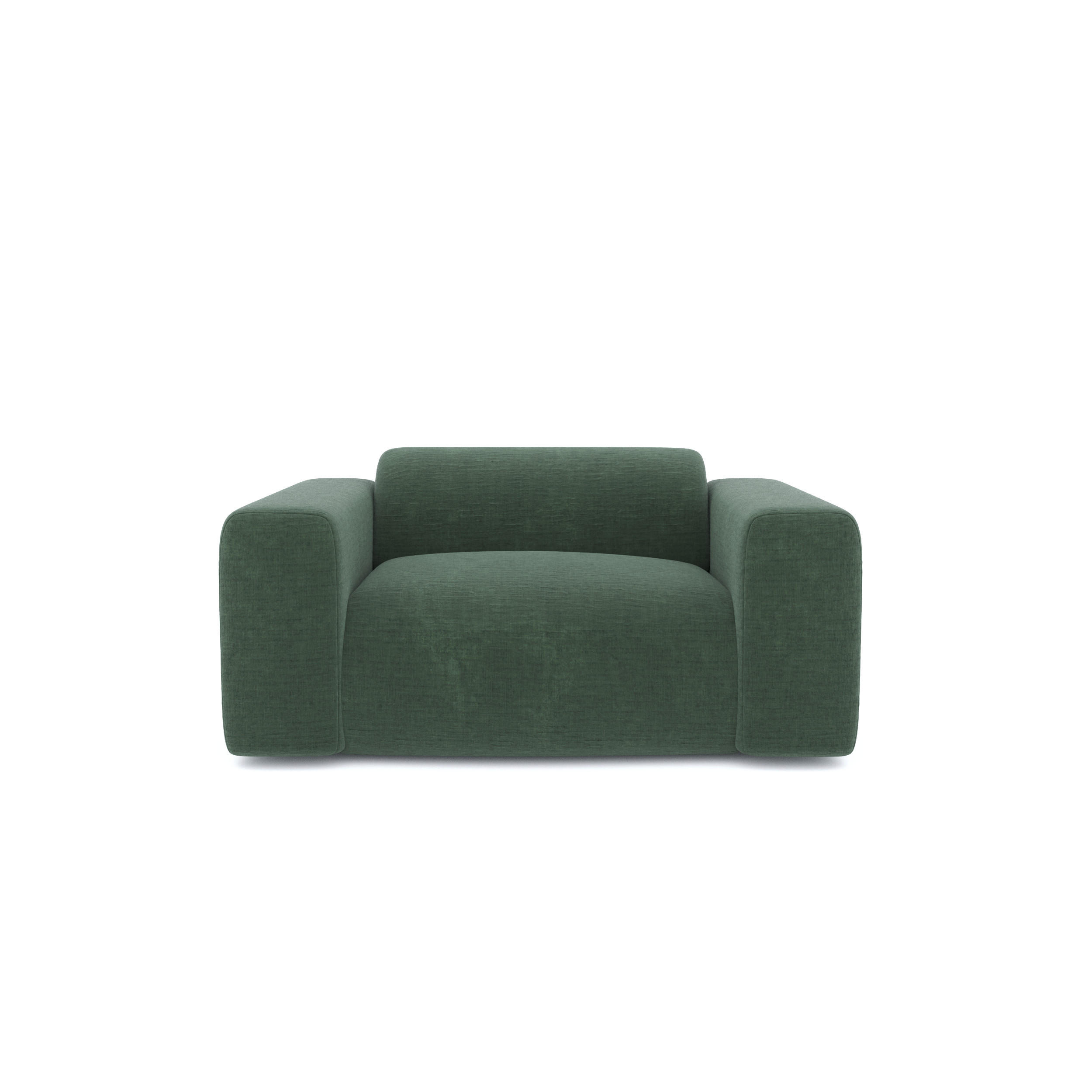 SESSEL Texturierter Samt Smaragdgrün 130cm - Smaragdgrün, Textil (130/73/97cm) - Sia Home