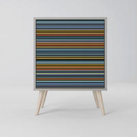SIDEBOARD LINEOUT SPECTRUM, Grau, 57,5x42x77,5 cm, Schräge Buchenholzfüße - Buchefarben/Multicolor, Holzwerkstoff/Buchenholz (57.5/77.5/42cm) - SpaceRebels