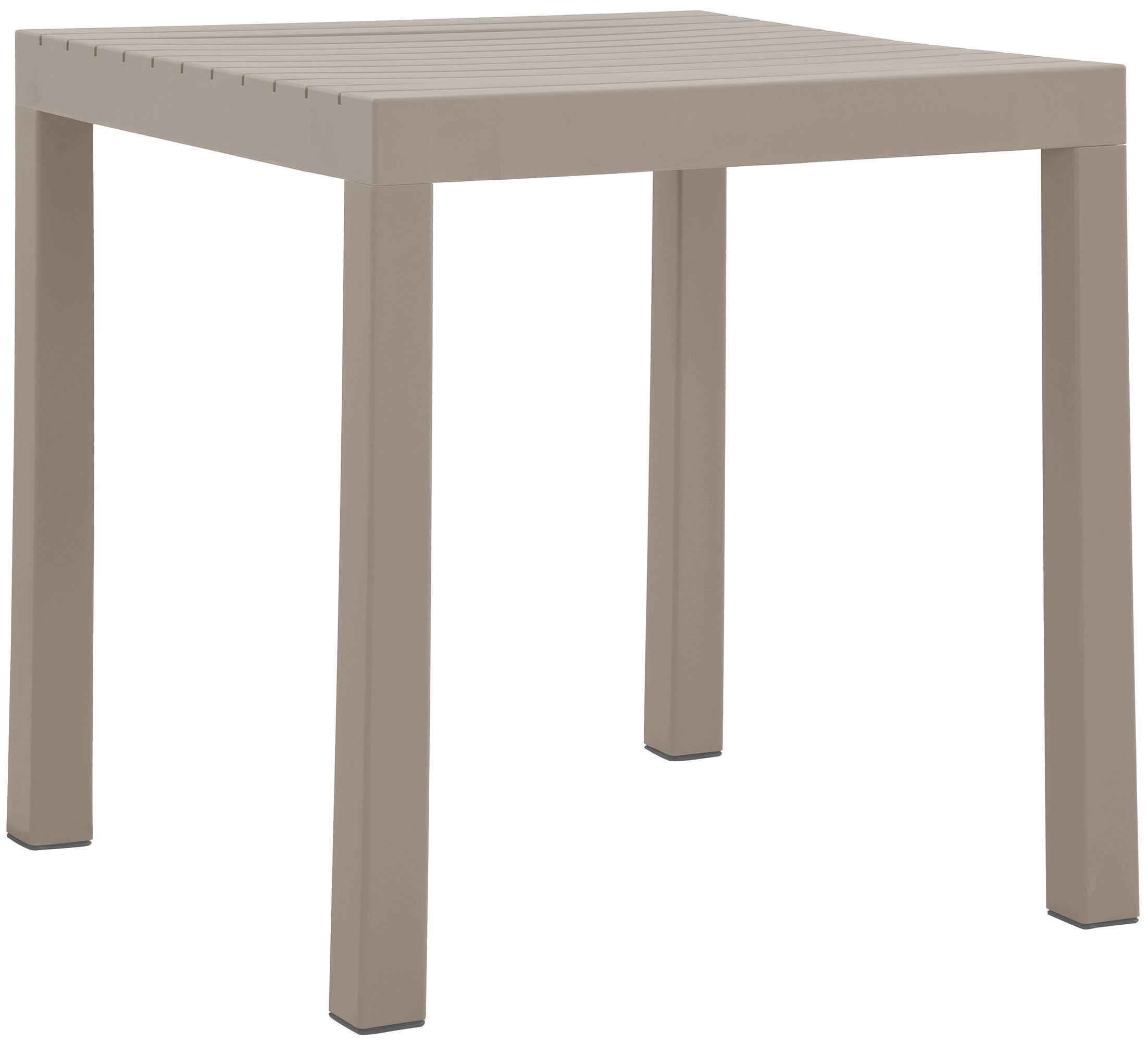 GARTENTISCH eckig 73/73/75 cm Kunststoff Taupe - Taupe, Kunststoff (73/73/75cm) - CLP