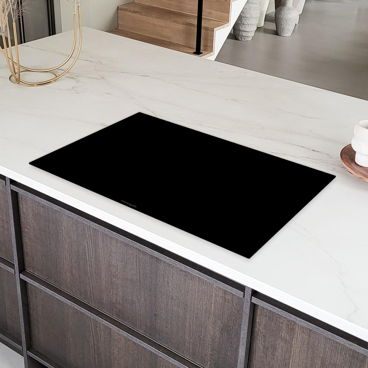 HERDABDECKPLATTE Schwarz Ceranfeldabdeckung 90x52 cm - Schwarz, Kunststoff (90/52/0.2cm) - MuchoWow