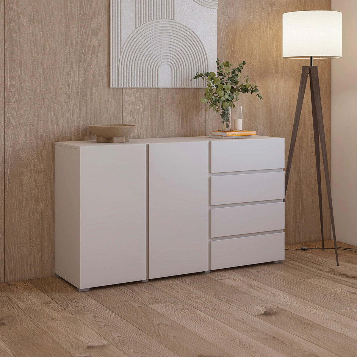 SIDEBOARD Maxis Kaschmir - Beige, Holzwerkstoff (138/78/40cm) - Petits-meubles