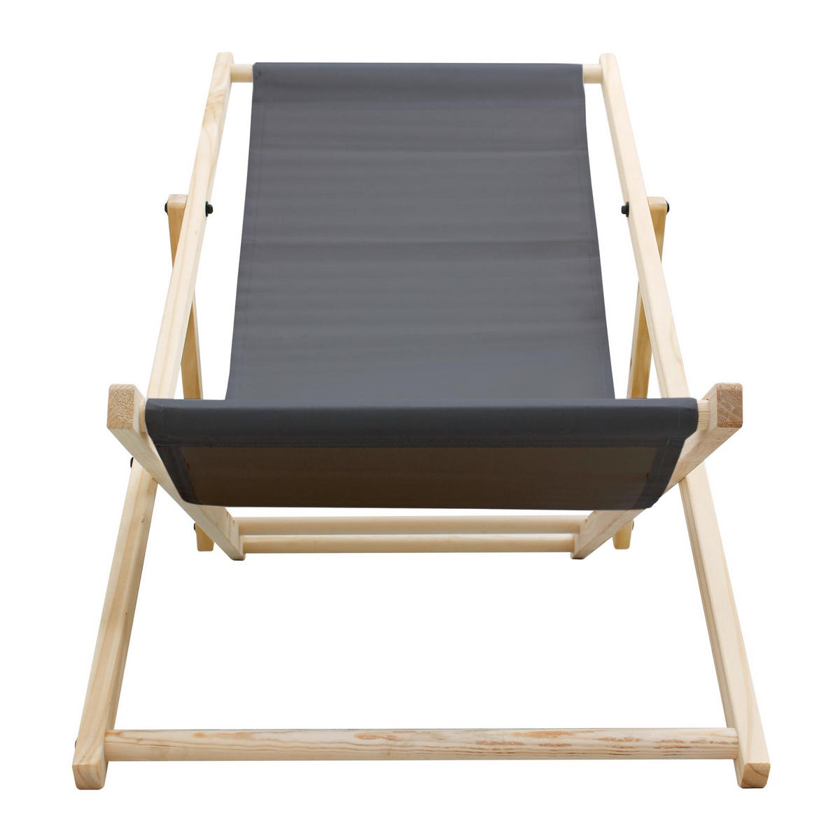 LIEGESTUHL samt Anthrazit - Anthrazit, Holz (52/83/117cm) - ECD-Germany