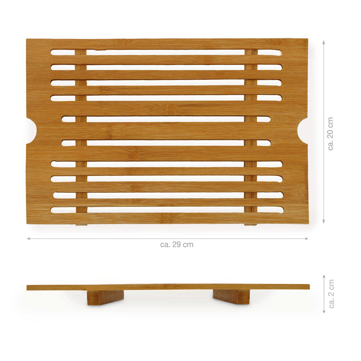 SCHNEIDEBRETT - Hellbraun, Holz/Holzwerkstoff (22/27cm) - Relaxdays