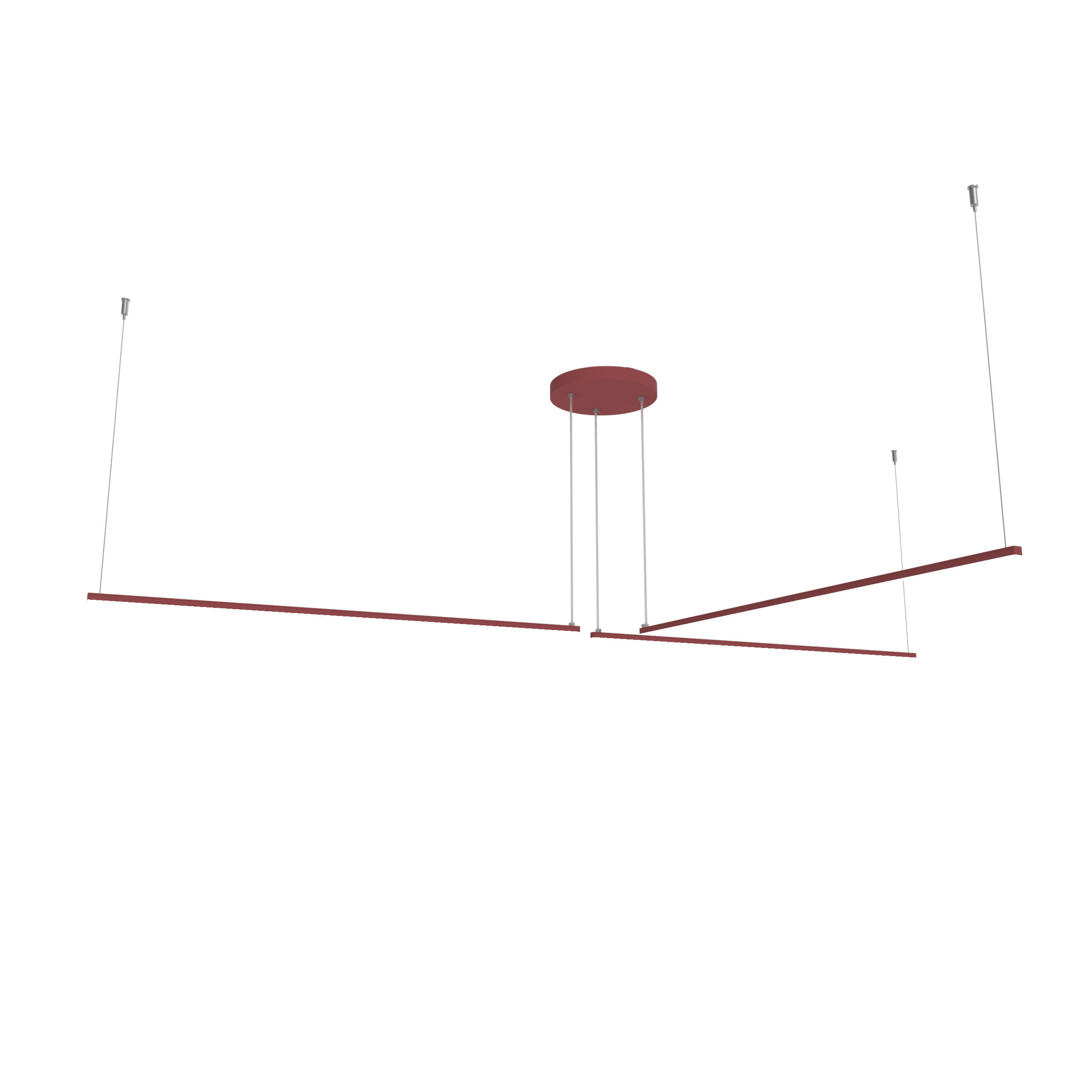 Lumicom Led-Hängeleuchte Rot 100x2x2 cm