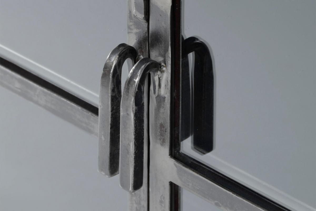 SIDEBOARD BREST Schwarz Metall - Schwarz, Metall (180/92/40cm) - KAWOLA