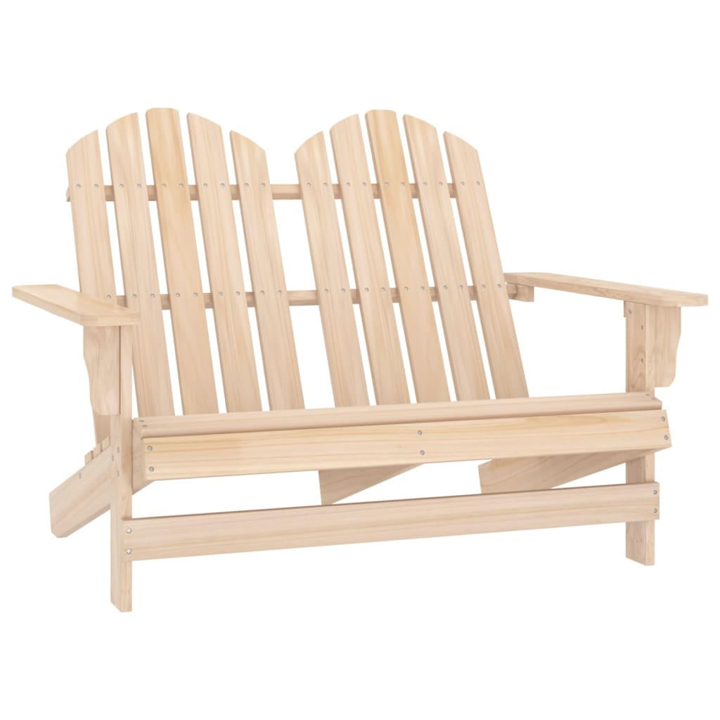 ADIRONDACK-GARTENBANK 2-Sitzer Massivholz Tanne - Naturfarben, Holz (100/89.5/85.5cm) - furnicato