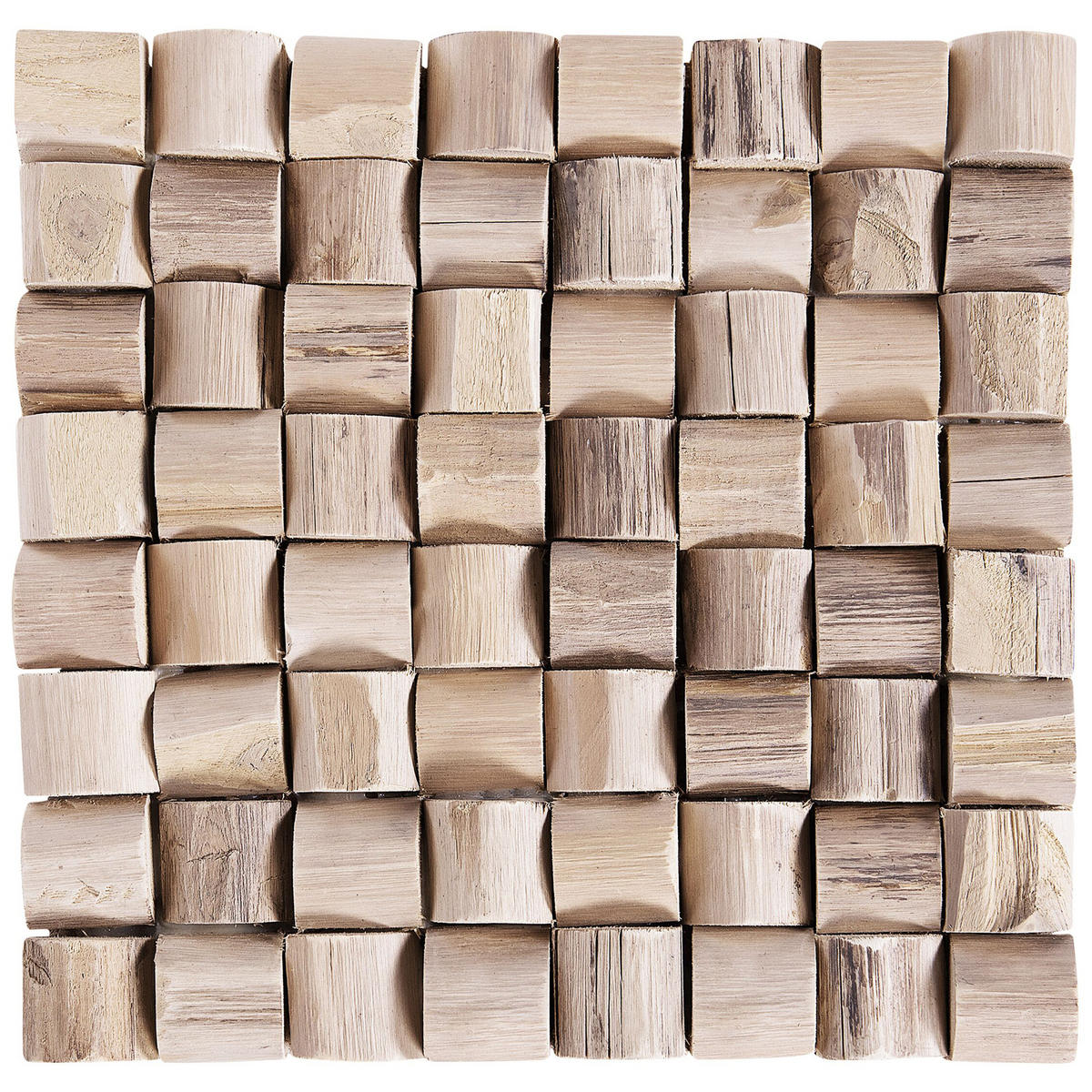 NACHTTISCH Teakholz hellbraun quadratisch 32/32 cm Cajeme - Hellbraun, Holz (32/43/32cm) - Beliani