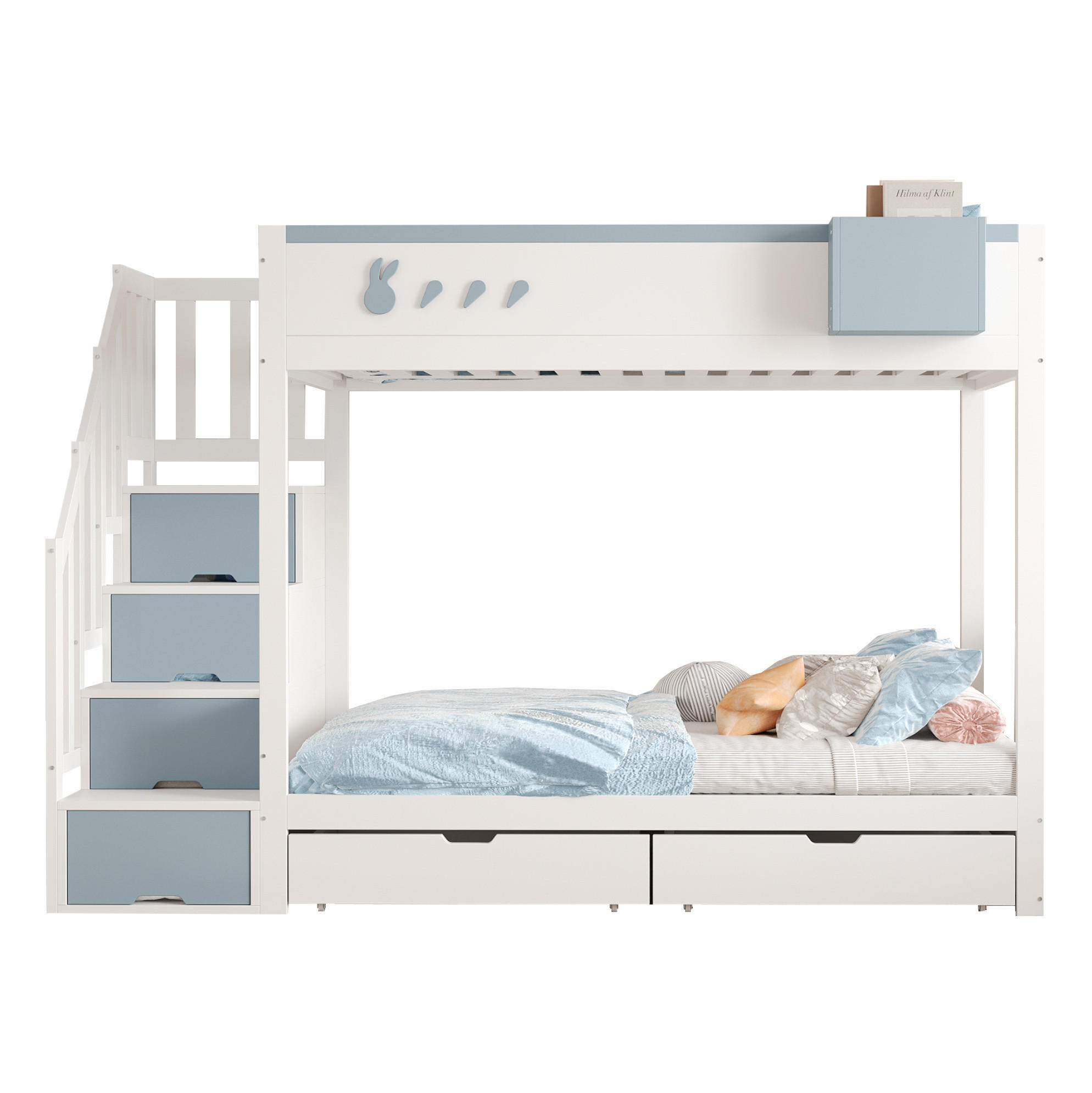 Beauniv Etagenbett Blau 90x200 cm
