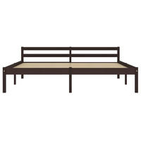 MASSIVHOLZBETT Dunkelbraun Kiefer 160x200 cm - Braun, Holz - furnicato