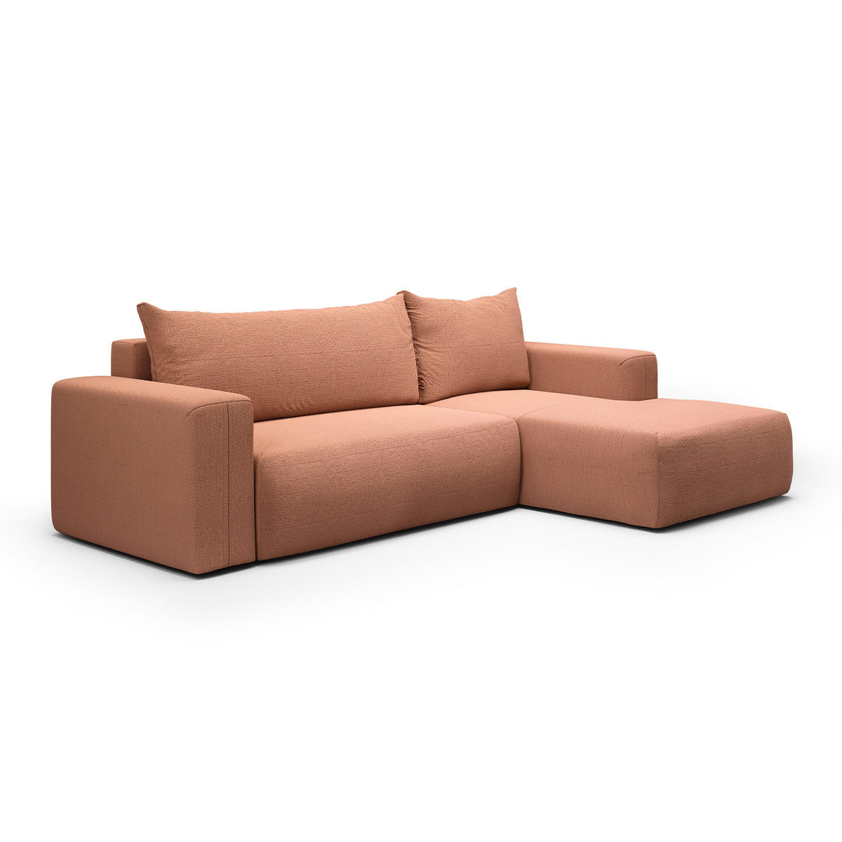 ECKSOFA Bliss 3 Sitzplätze Kupfer - Orange, Holz (268/163cm) - Petits-meubles
