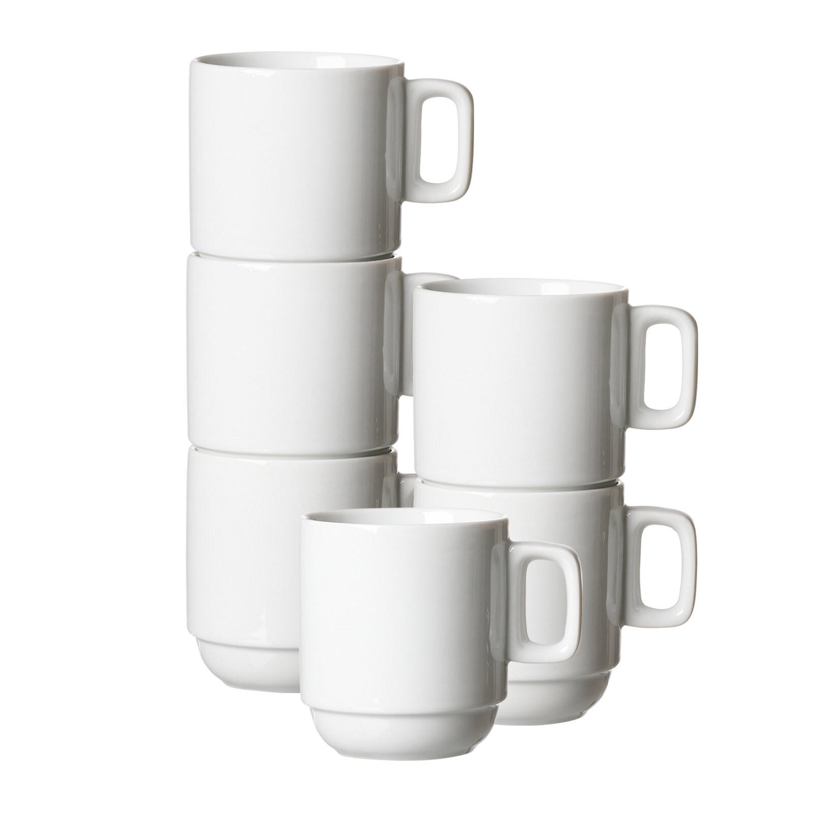 KAFFEEBECHER Bianco weiß 245 ml 6er Set - Weiß, Keramik (245L) - Ritzenhoff Breker