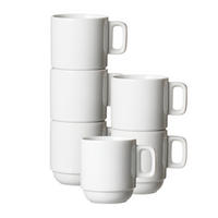KAFFEEBECHER Bianco weiß 245 ml 6er Set - Weiß, Keramik (245L) - Ritzenhoff Breker