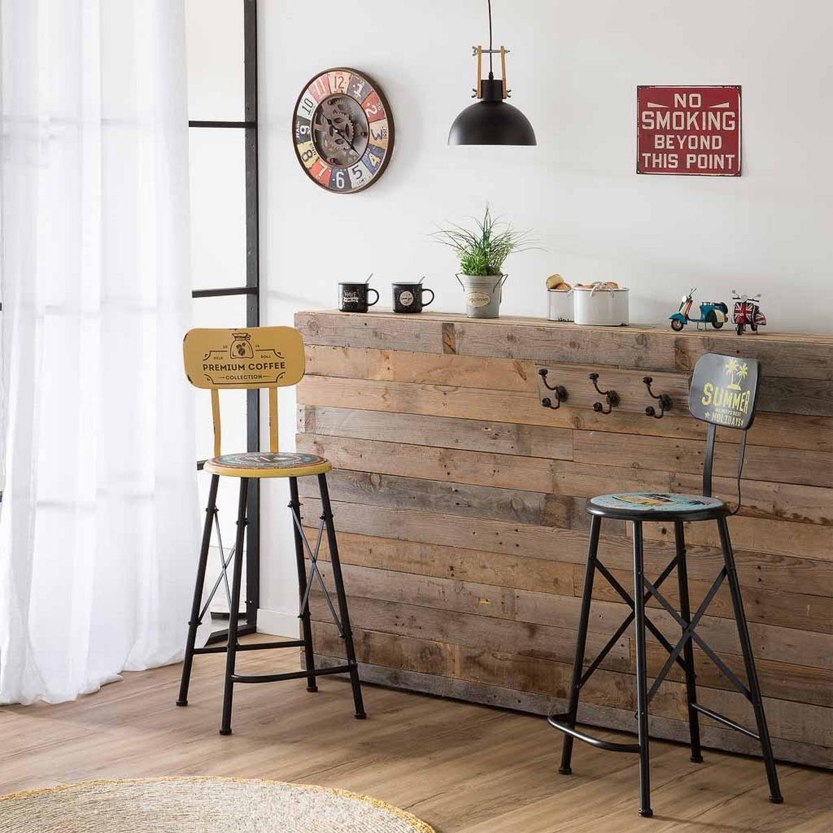 WANDUHR 39cm - Multicolor, Holzwerkstoff (39/2/39cm) - Wanderlust